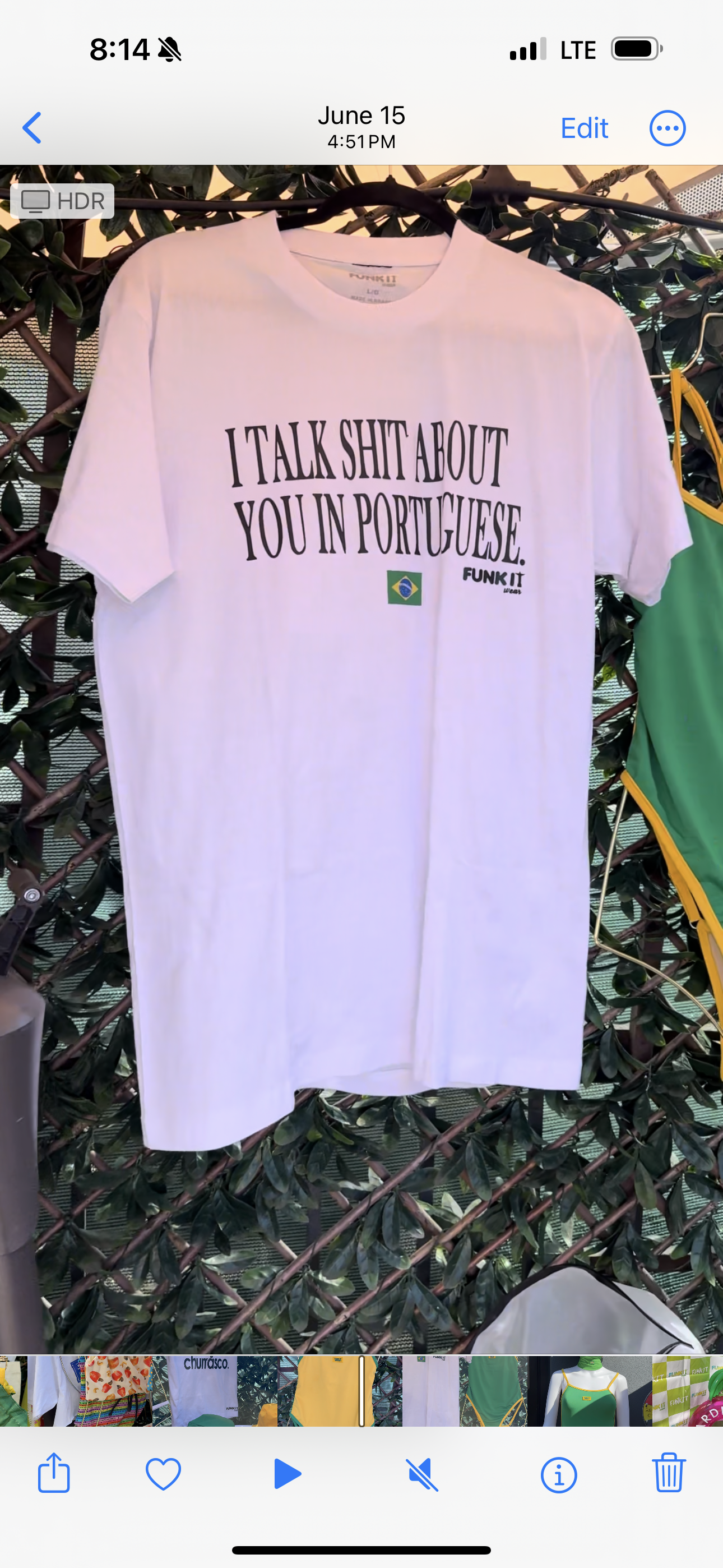 I Talk shit about you in Portuguese - shirt