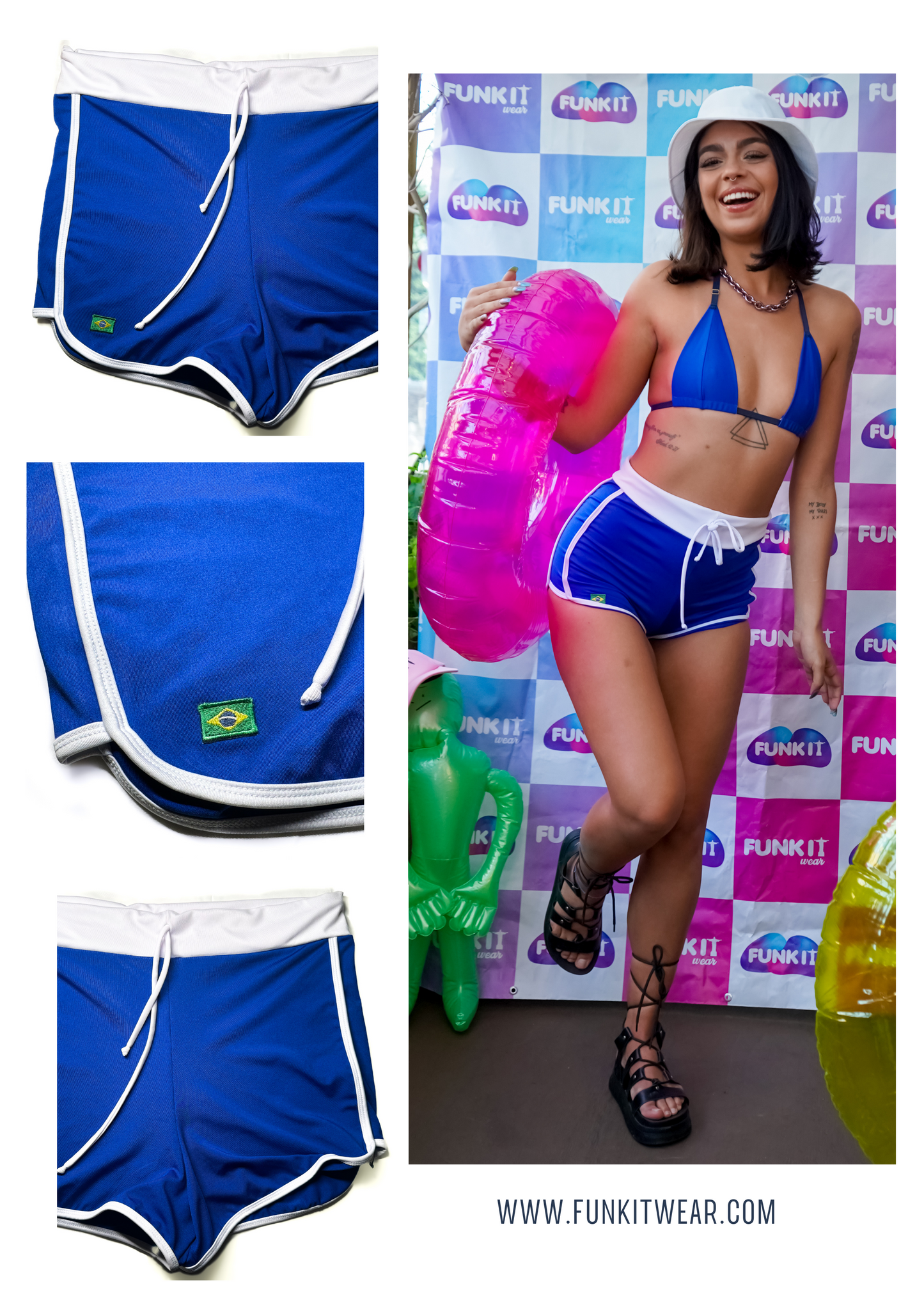 SHORT BRASIL - AZUL