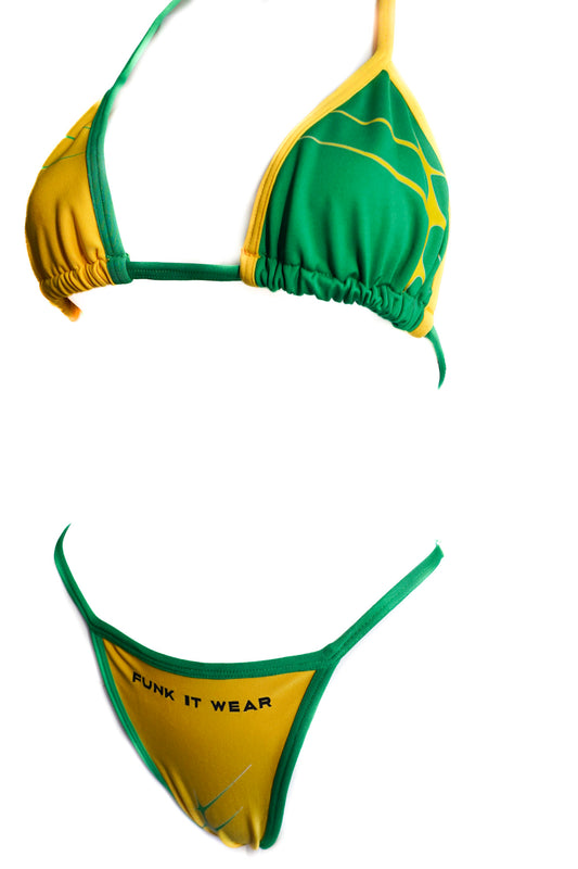 BARREIRA BIKINI GREEN&YELLOW
